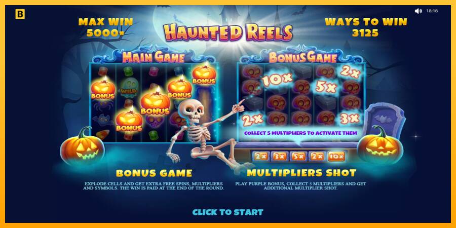 Haunted Reels игрална машина за пари, снимка 1