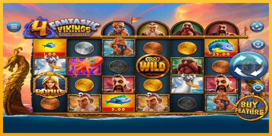 4 Fantastic Vikings Go Fishing игрална машина за пари, снимка 1