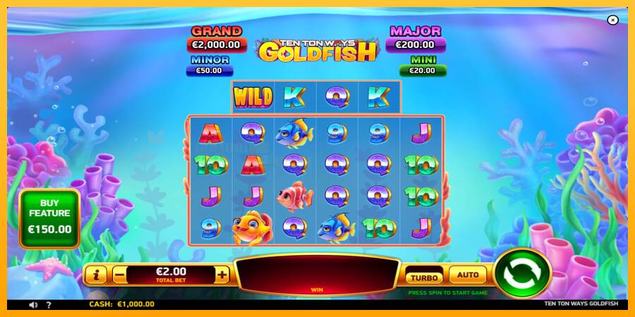 Ten Ton Ways Goldfish игрална машина за пари, снимка 2