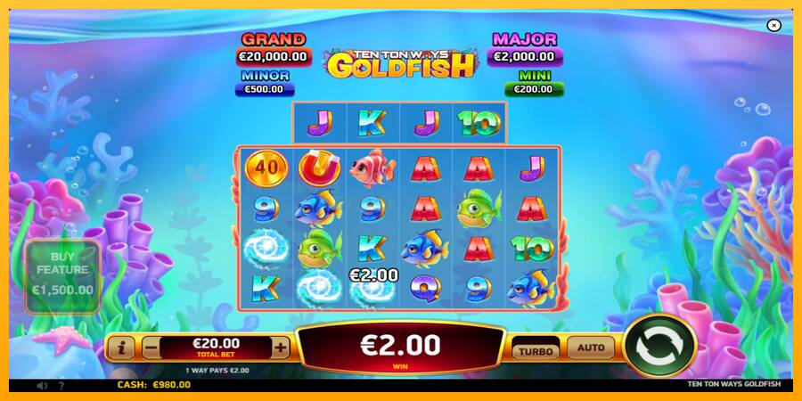 Ten Ton Ways Goldfish игрална машина за пари, снимка 3