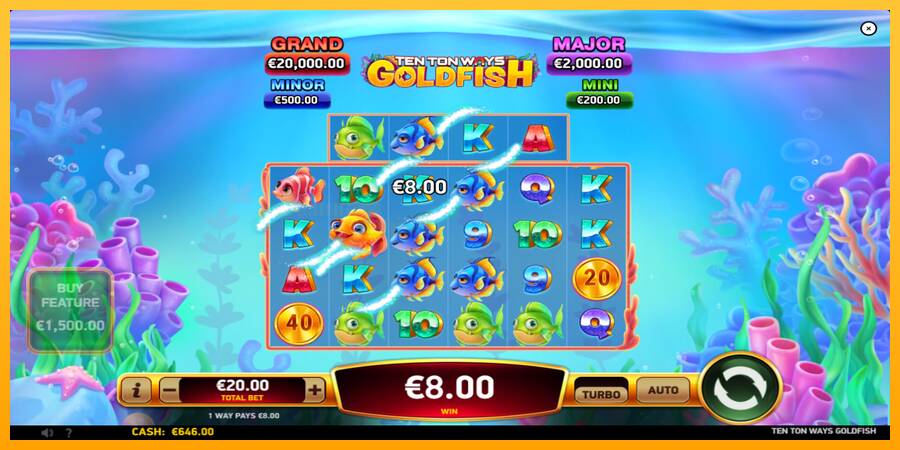 Ten Ton Ways Goldfish игрална машина за пари, снимка 4