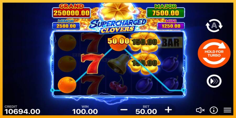 Supercharged Clovers: Hold and Win игрална машина за пари, снимка 4