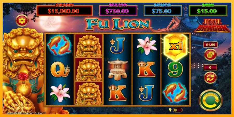 Jewel of the Dragon Fu Lion игрална машина за пари, снимка 1