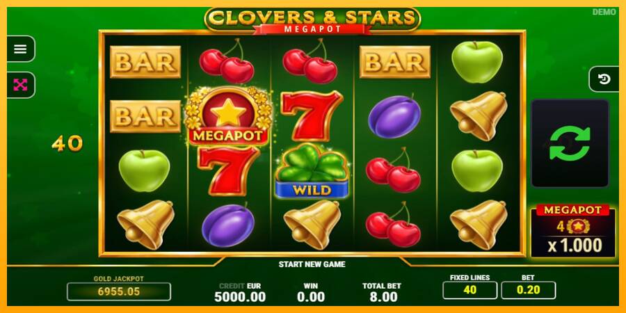 Clovers & Stars игрална машина за пари, снимка 1