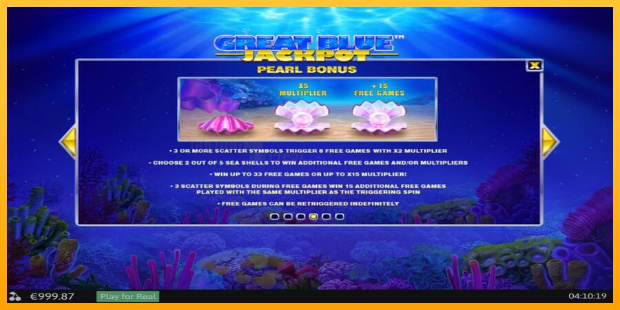 Great Blue Jackpot игрална машина за пари, снимка 6