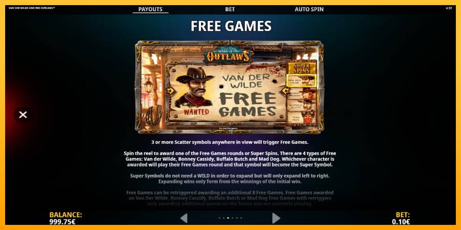 Van der Wilde and The Outlaws игрална машина за пари, снимка 6