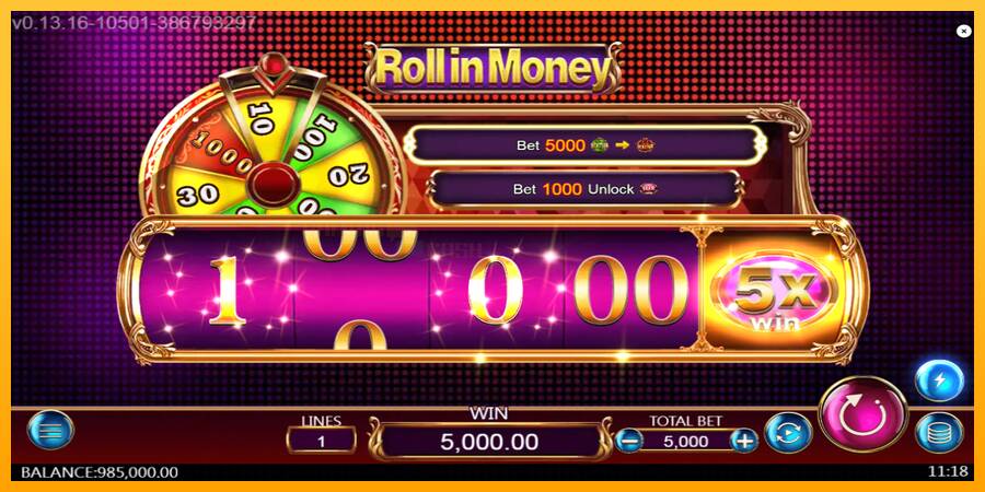 Roll in Money игрална машина за пари, снимка 3