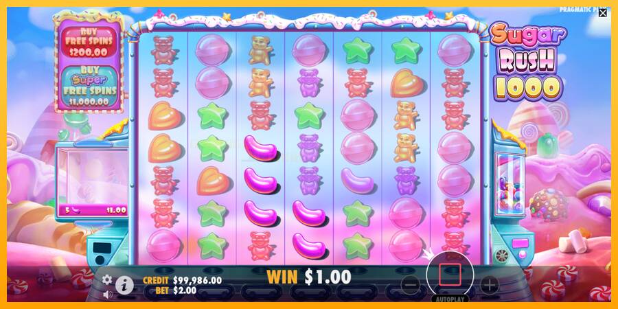 Sugar Rush 1000 игрална машина за пари, снимка 3